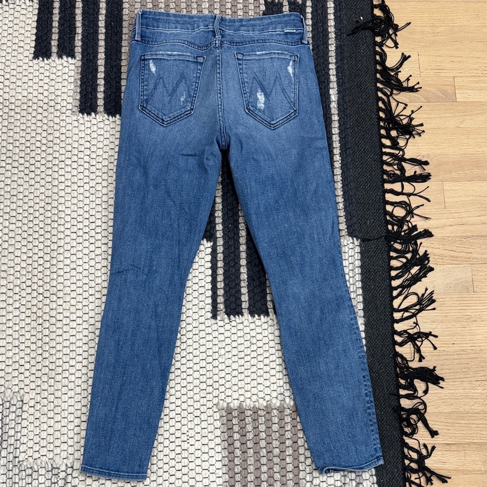 MOTHER Straight Leg Blue Jeans